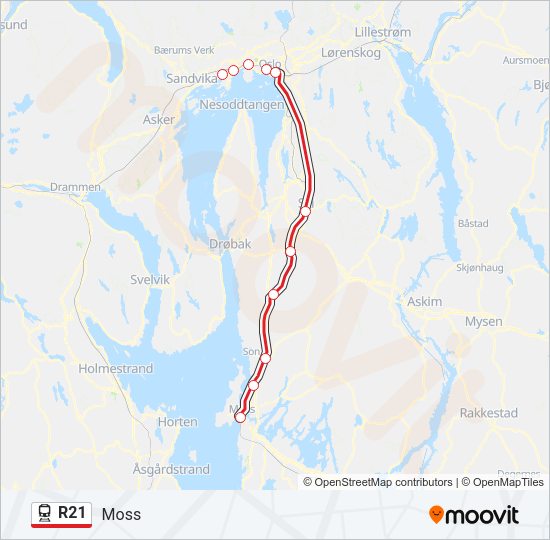 R21 Train Line Map