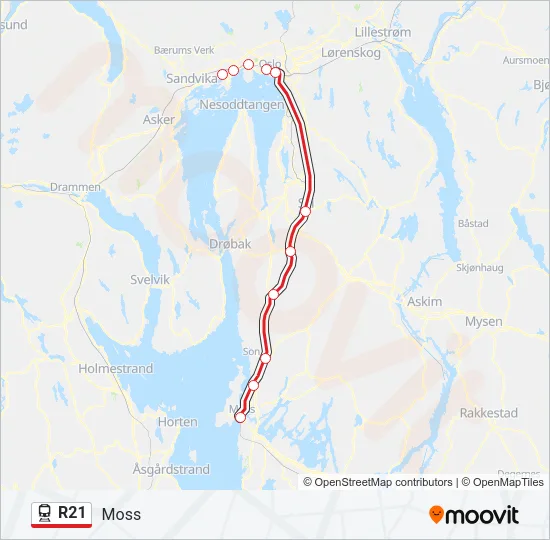 R21 Train Line Map