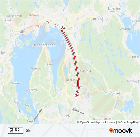 R21 Train Line Map
