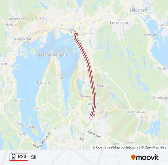 R23 Train Line Map