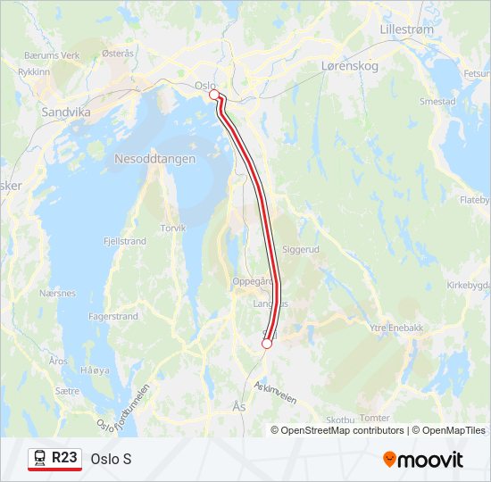 R23 Train Line Map