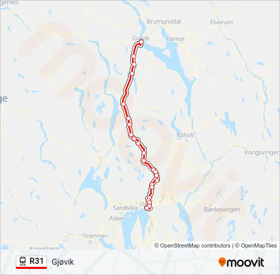 R31 Train Line Map