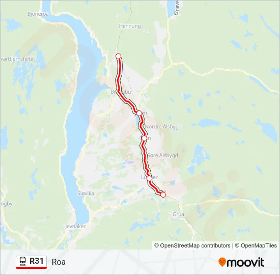 R31 Train Line Map