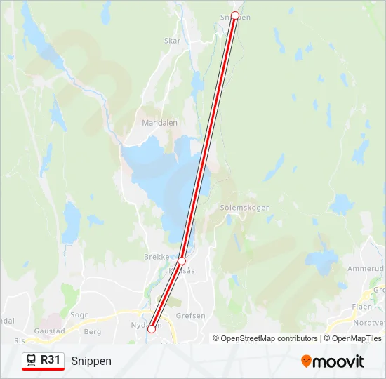 R31 Train Line Map