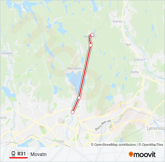 R31 Train Line Map