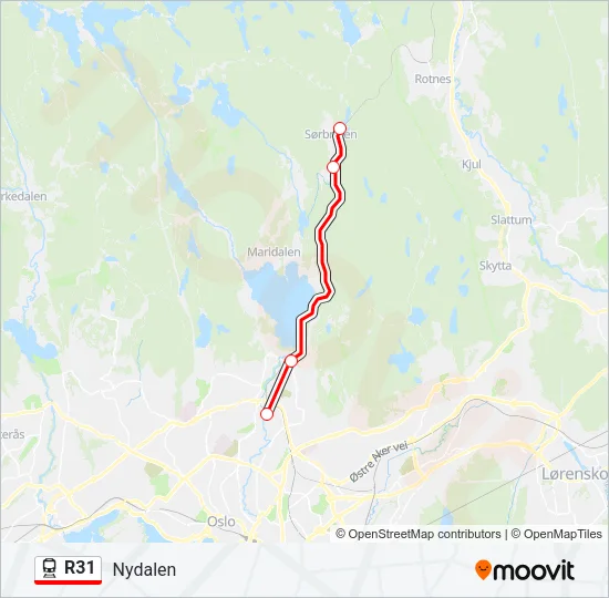 R31 Train Line Map