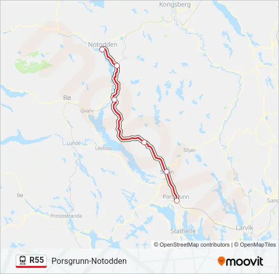 R55 Train Line Map