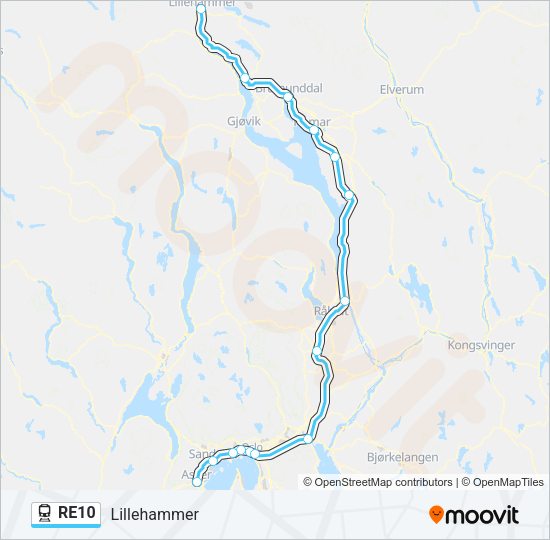 RE10 Train Line Map