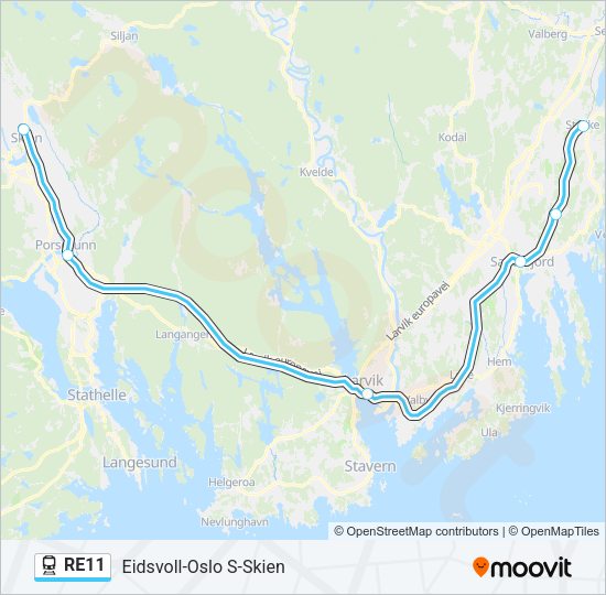 RE11 Train Line Map