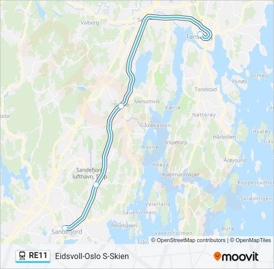 RE11 Train Line Map
