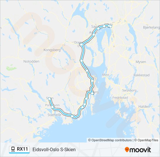 RX11 Train Line Map