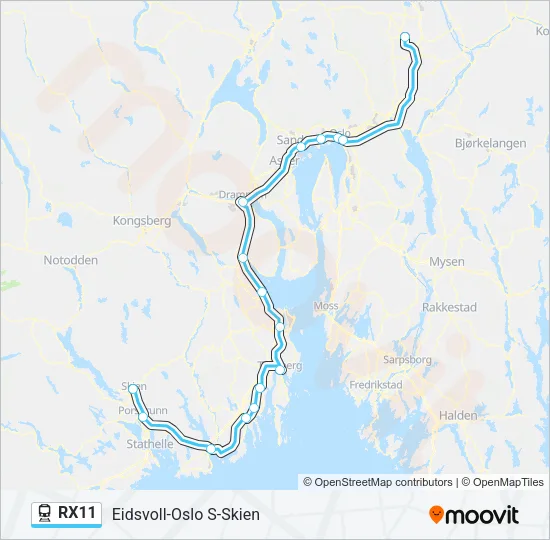 RX11 Train Line Map