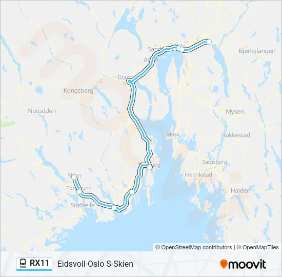 RX11 Train Line Map