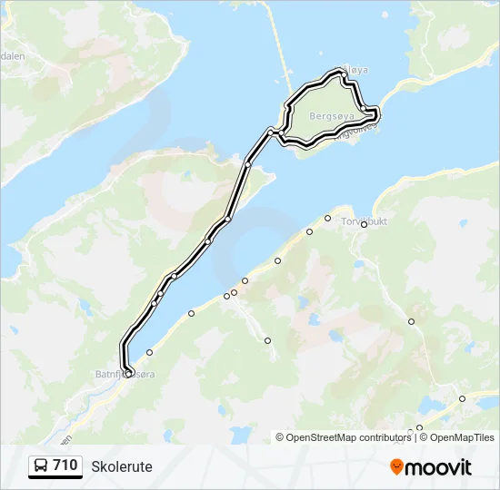 710 Bus Line Map