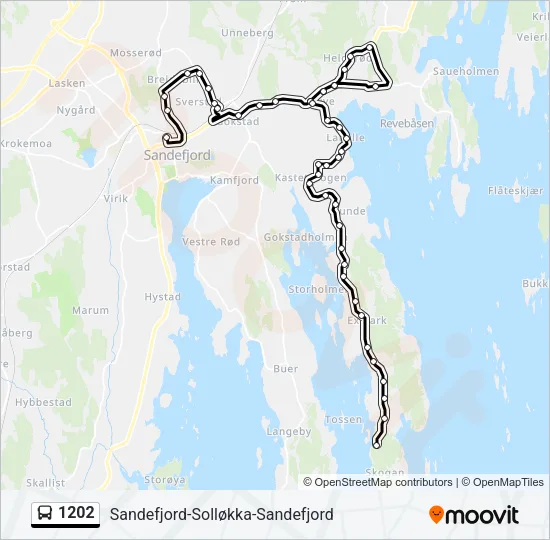 1202 Bus Line Map
