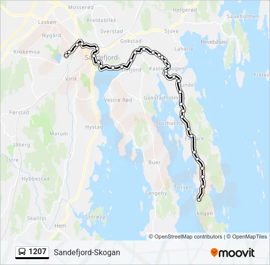 1207 Bus Line Map