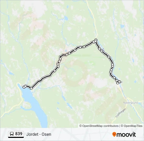 839 Bus Line Map