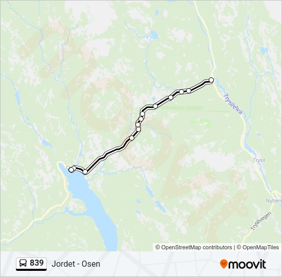839 Bus Line Map