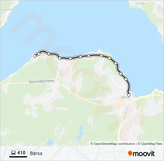 410 Bus Line Map