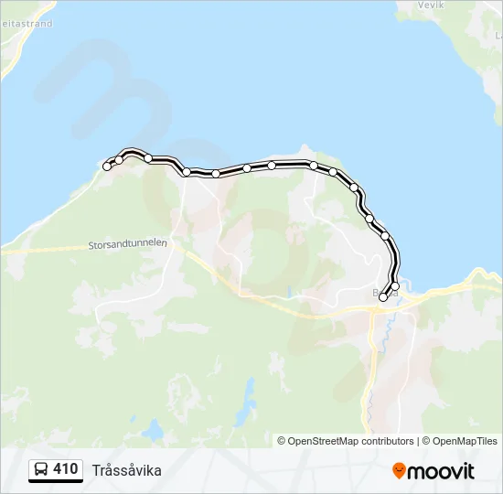 410 Bus Line Map