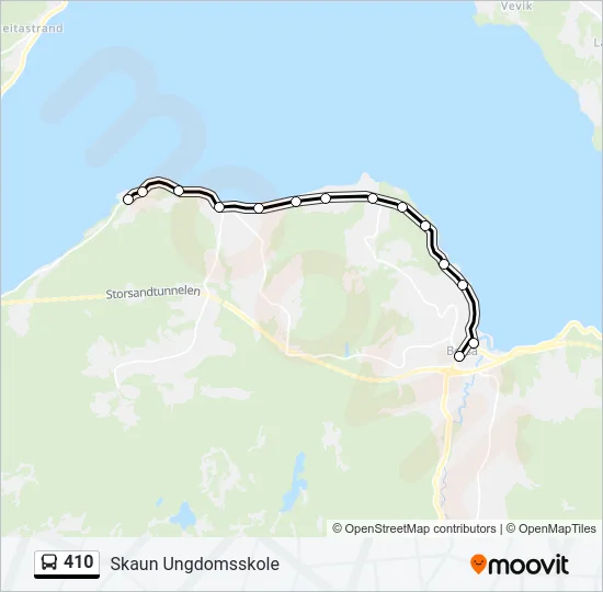 410 Bus Line Map