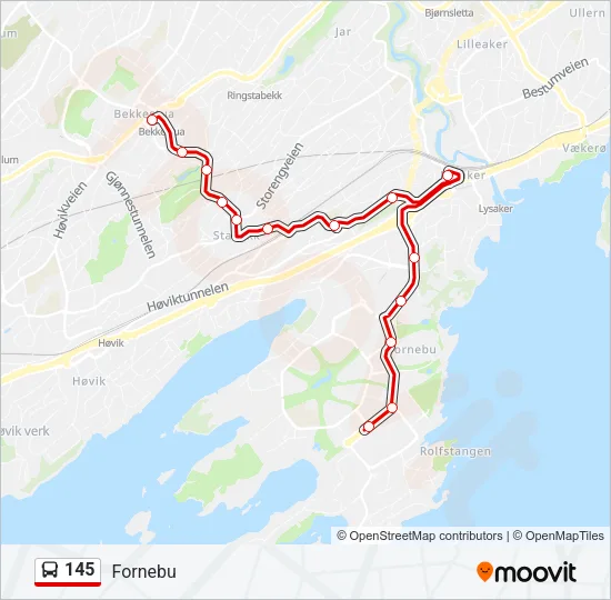 145 Bus Line Map