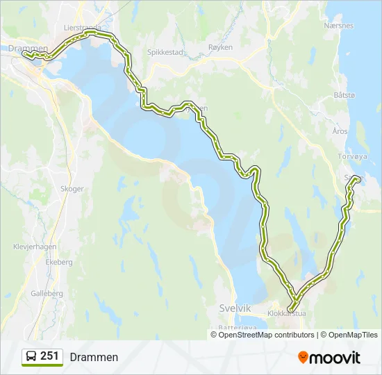251 Bus Line Map