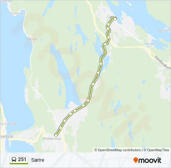 251 Bus Line Map