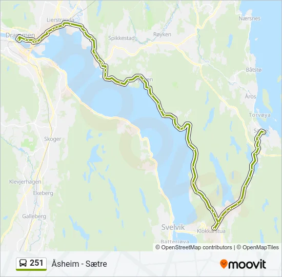 251 Bus Line Map