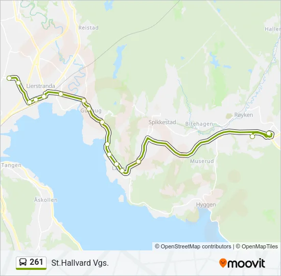 261 Bus Line Map