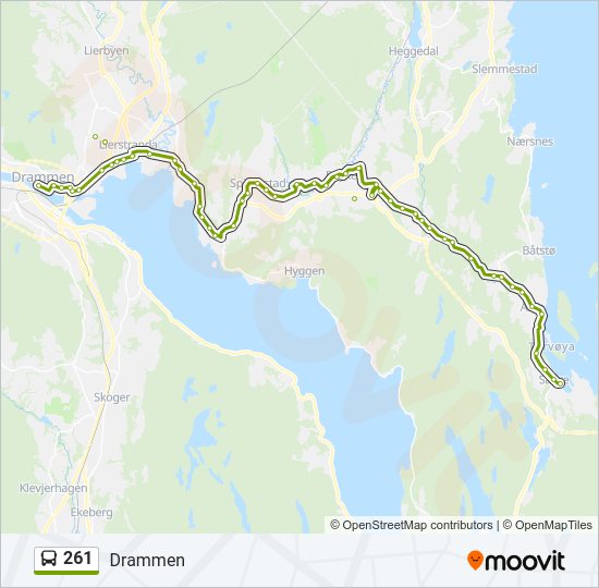 261 bus Line Map