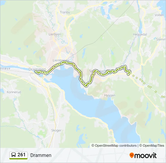 261 Bus Line Map