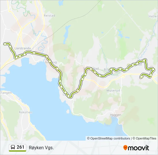 261 Bus Line Map