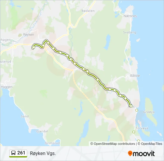 261 Bus Line Map