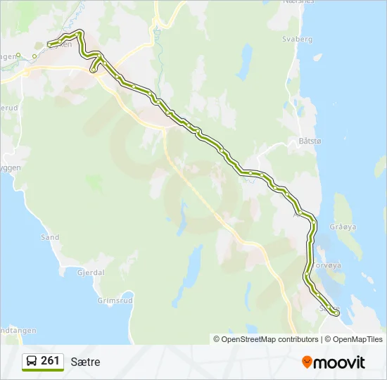 261 Bus Line Map
