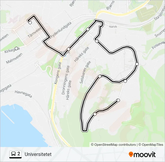 2 Bus Line Map
