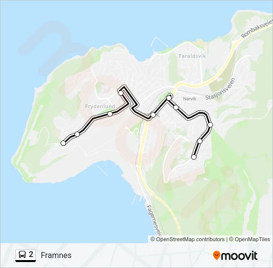 2 Bus Line Map