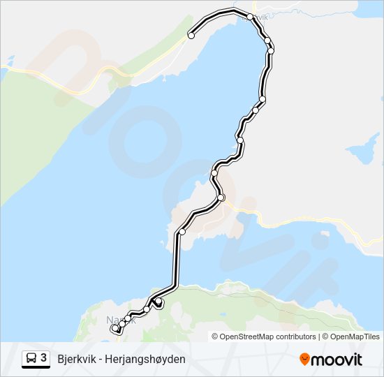 3 Bus Line Map