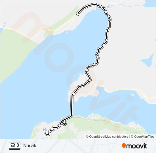 3 Bus Line Map
