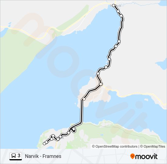 3 Bus Line Map