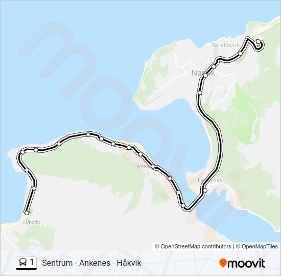 1 Bus Line Map