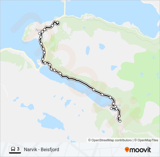 3 Bus Line Map