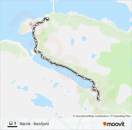 3 Bus Line Map