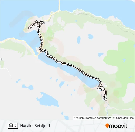 3 Bus Line Map