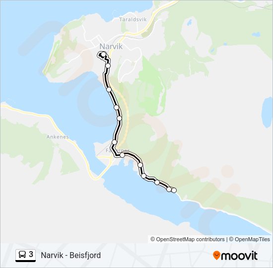 3 Bus Line Map