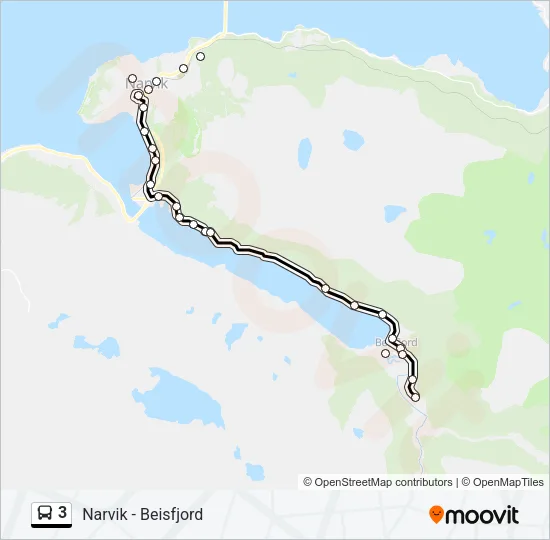 3 Bus Line Map