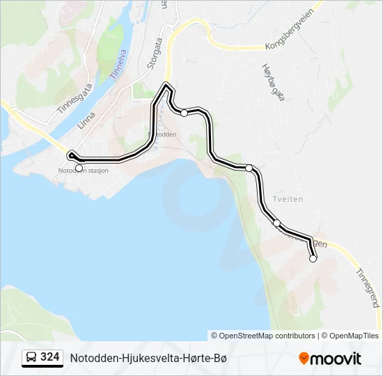 324 Bus Line Map