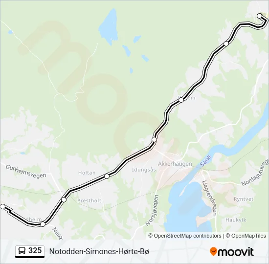 325 Bus Line Map
