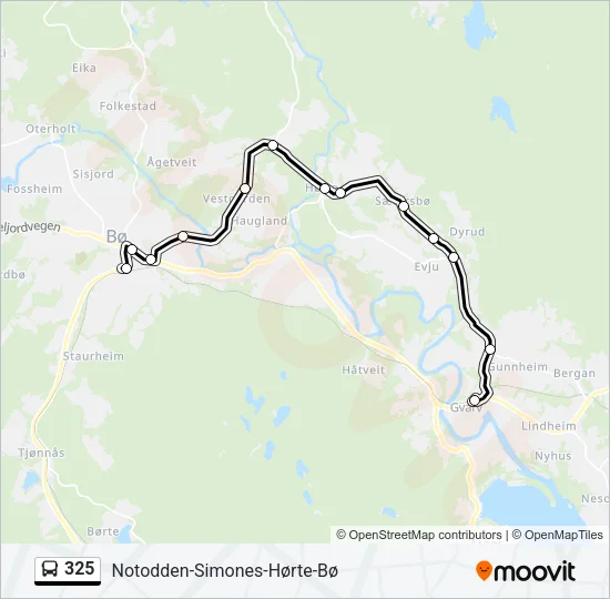 325 Bus Line Map