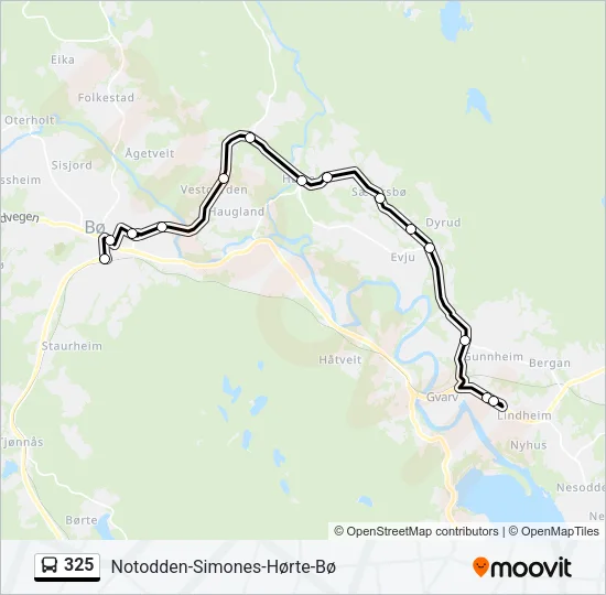 325 Bus Line Map